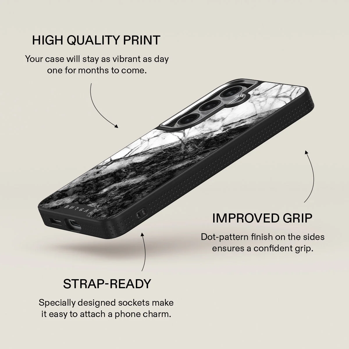 Fatal Contradiction - Black & White Marble Samsung Galaxy S26 Plus Case - Image 23