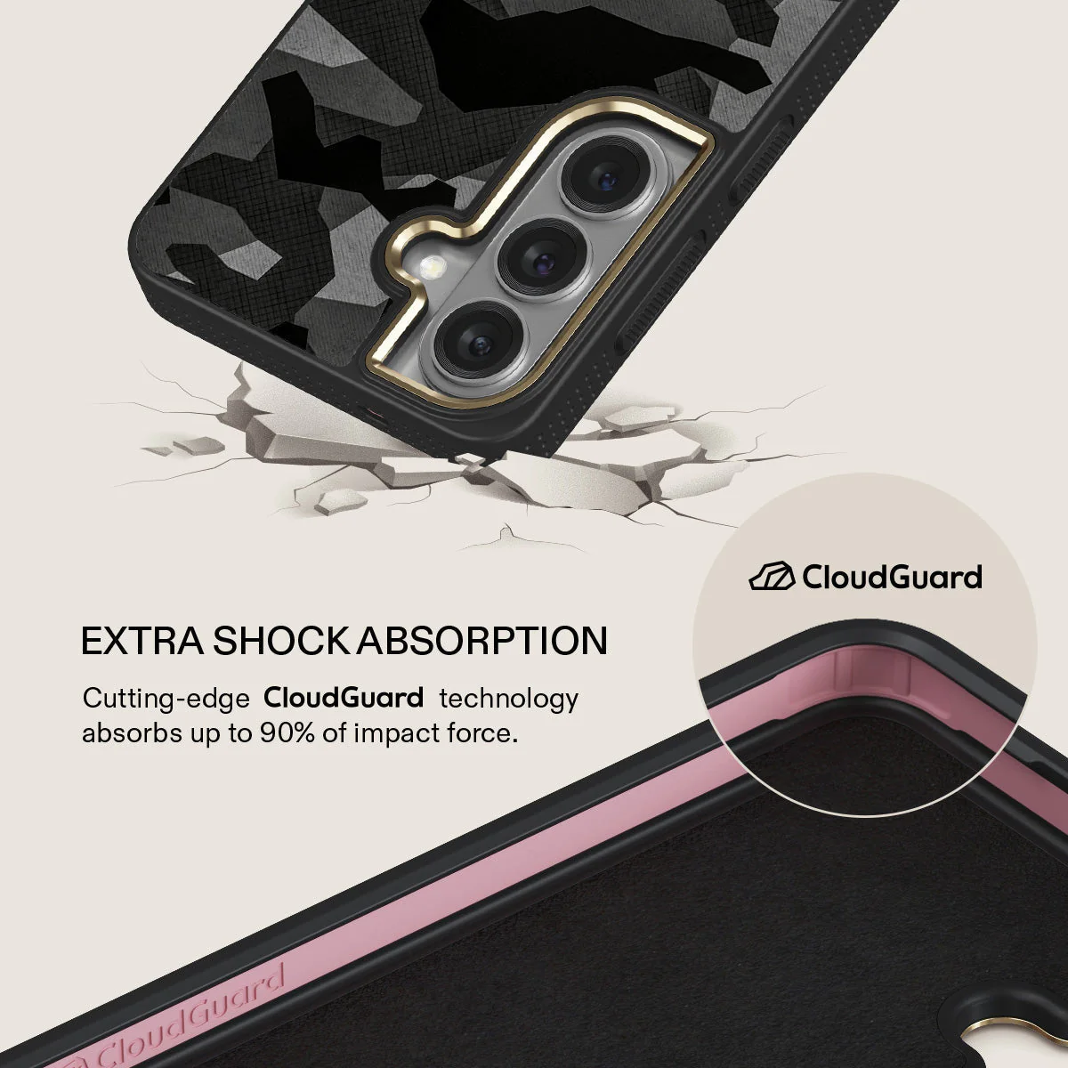 Night Black Camouflage - Samsung Galaxy S26 Plus Case - Image 7