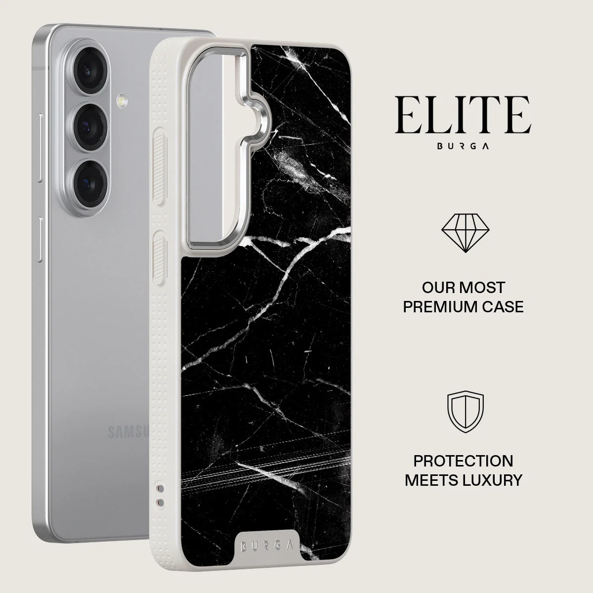 Noir Origin - Black Marble Samsung Galaxy S26 Case - Image 34