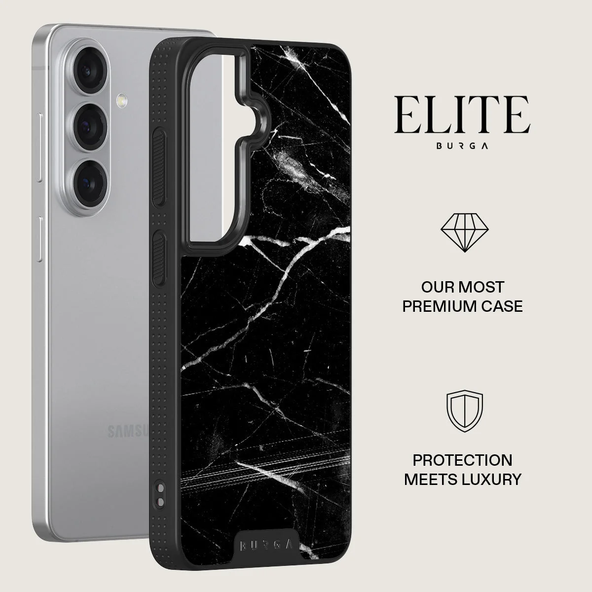 Noir Origin - Black Marble Samsung Galaxy S26 Plus Case - Image 13