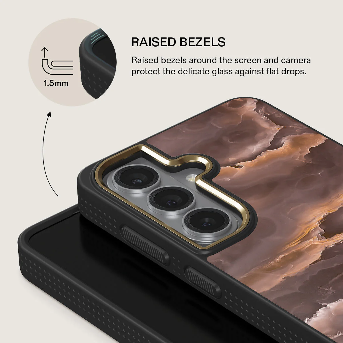 Fire Wood - Brown Marble Samsung Galaxy S26 Case - Image 8