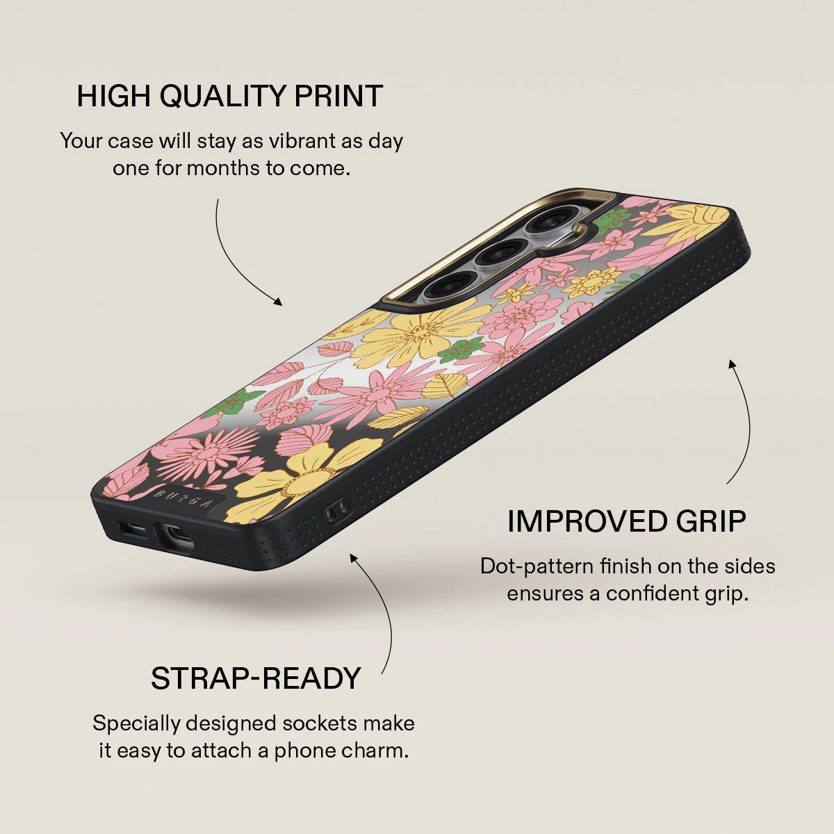 Amalfi Coast - Colorful Floral Samsung Galaxy S26 Case - Image 45