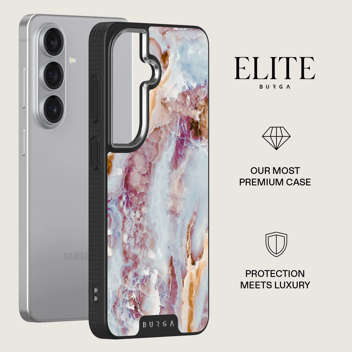Frozen Leaves - Cute Marble Samsung Galaxy S26 Case - Image 20