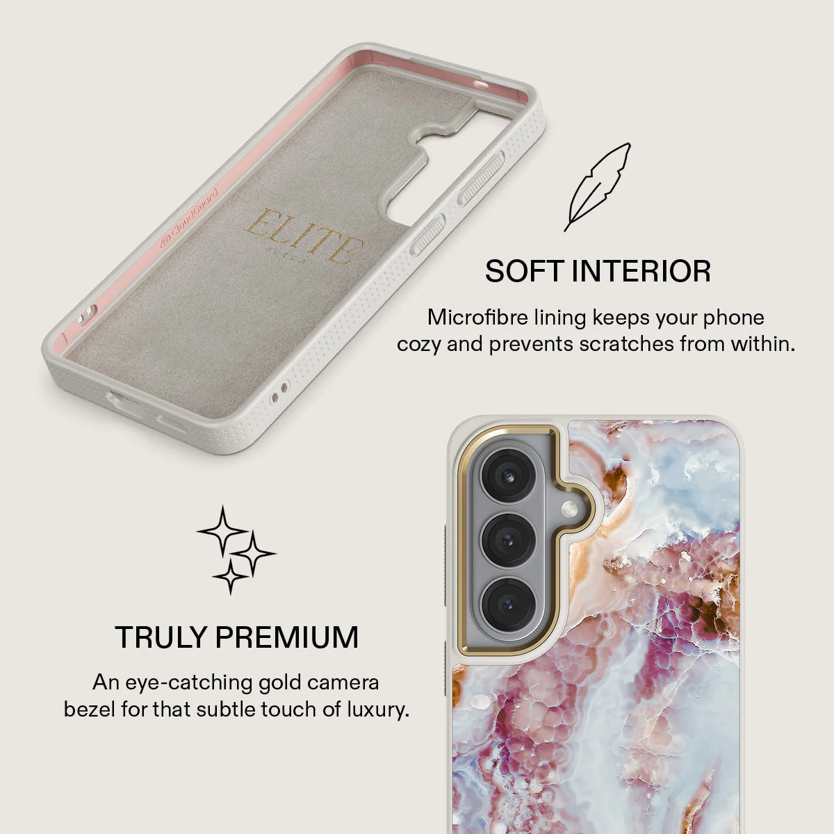 Frozen Leaves - Cute Marble Samsung Galaxy S26 Case - Image 31
