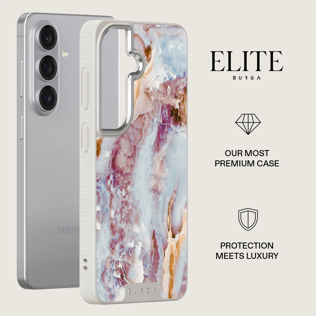 Frozen Leaves - Cute Marble Samsung Galaxy S26 Case - Image 34