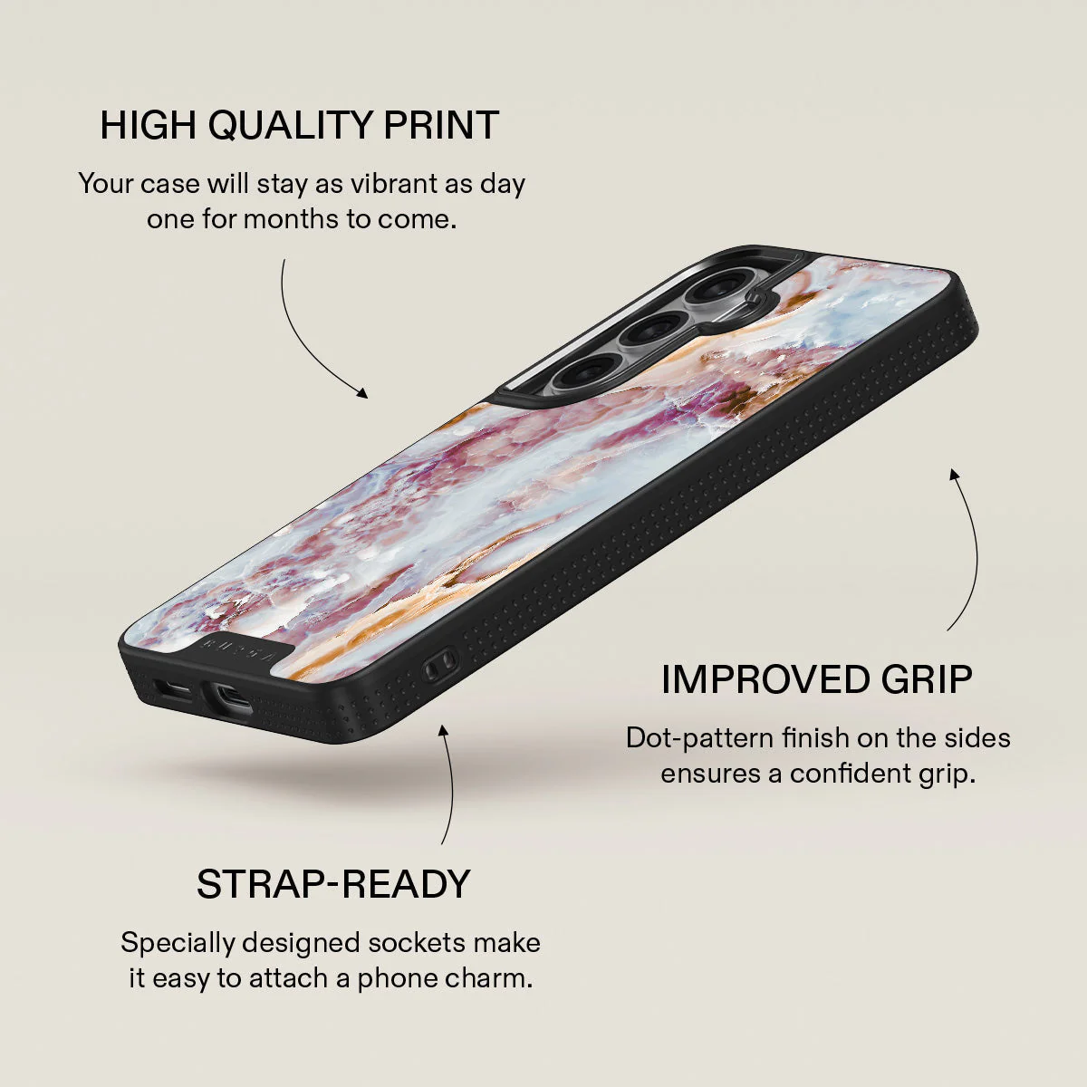 Frozen Leaves - Cute Marble Samsung Galaxy S26 Plus Case - Image 16