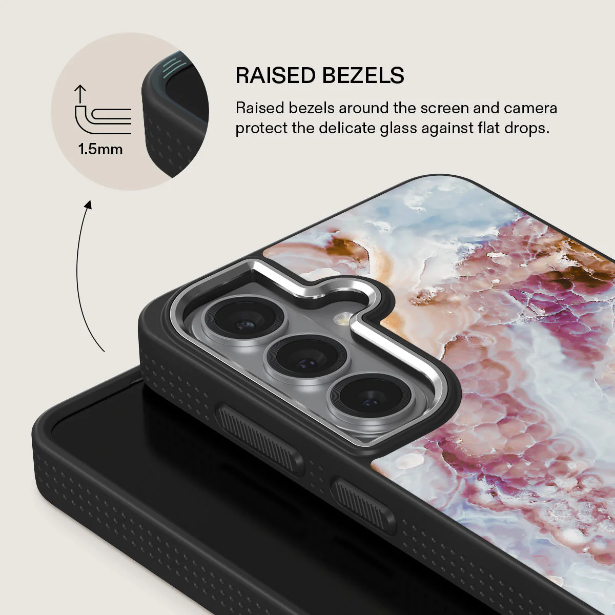 Frozen Leaves - Cute Marble Samsung Galaxy S26 Plus Case - Image 22