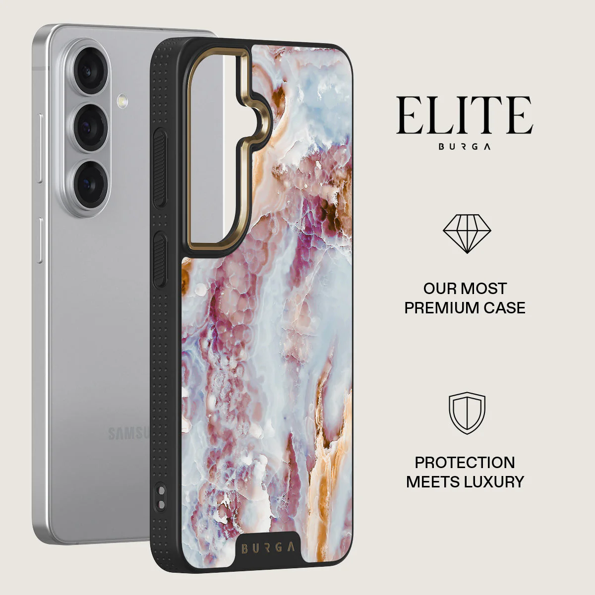Frozen Leaves - Cute Marble Samsung Galaxy S26 Plus Case - Image 6