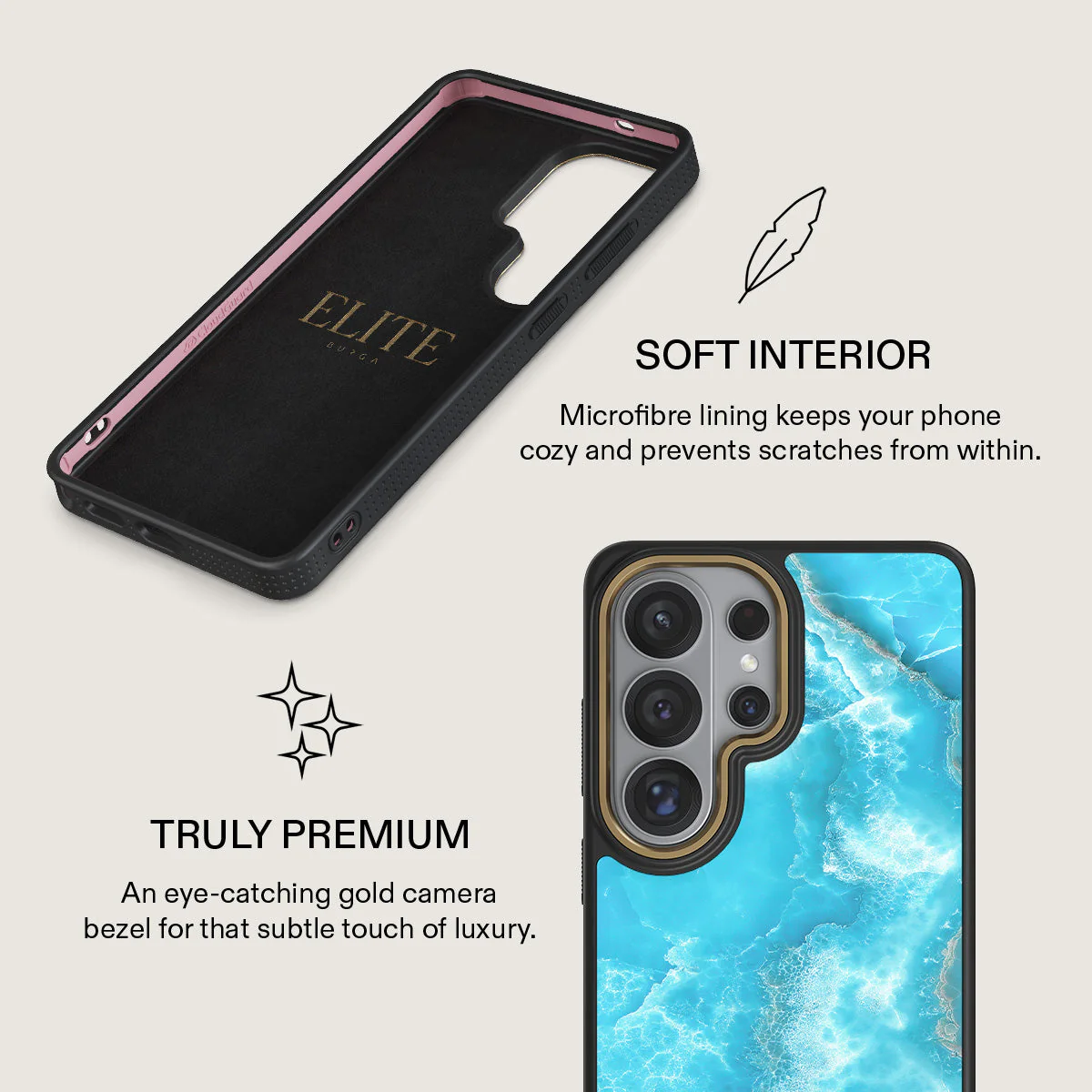 Ocean Waves - Blue Samsung Galaxy S26 Ultra Case - Image 10