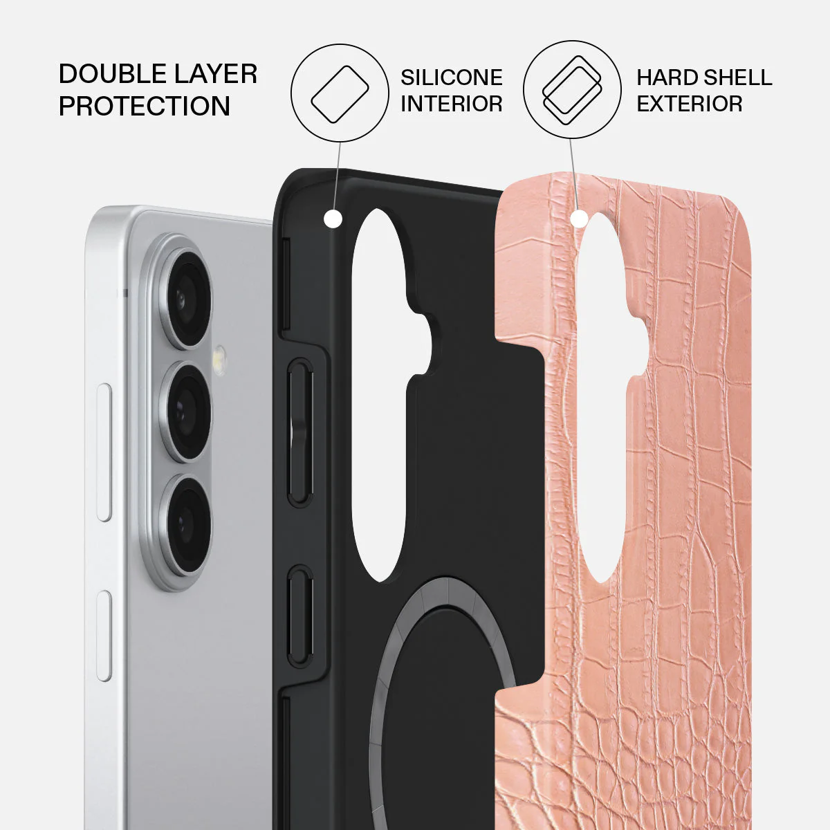 Pink Croco - Samsung Galaxy S26 Plus Case - Image 2