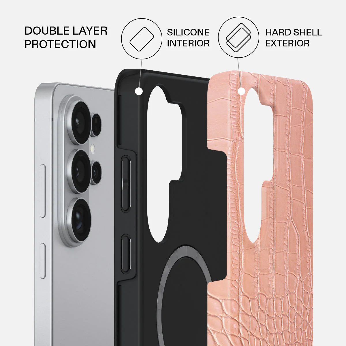 Pink Croco - Samsung Galaxy S26 Ultra Case - Image 2