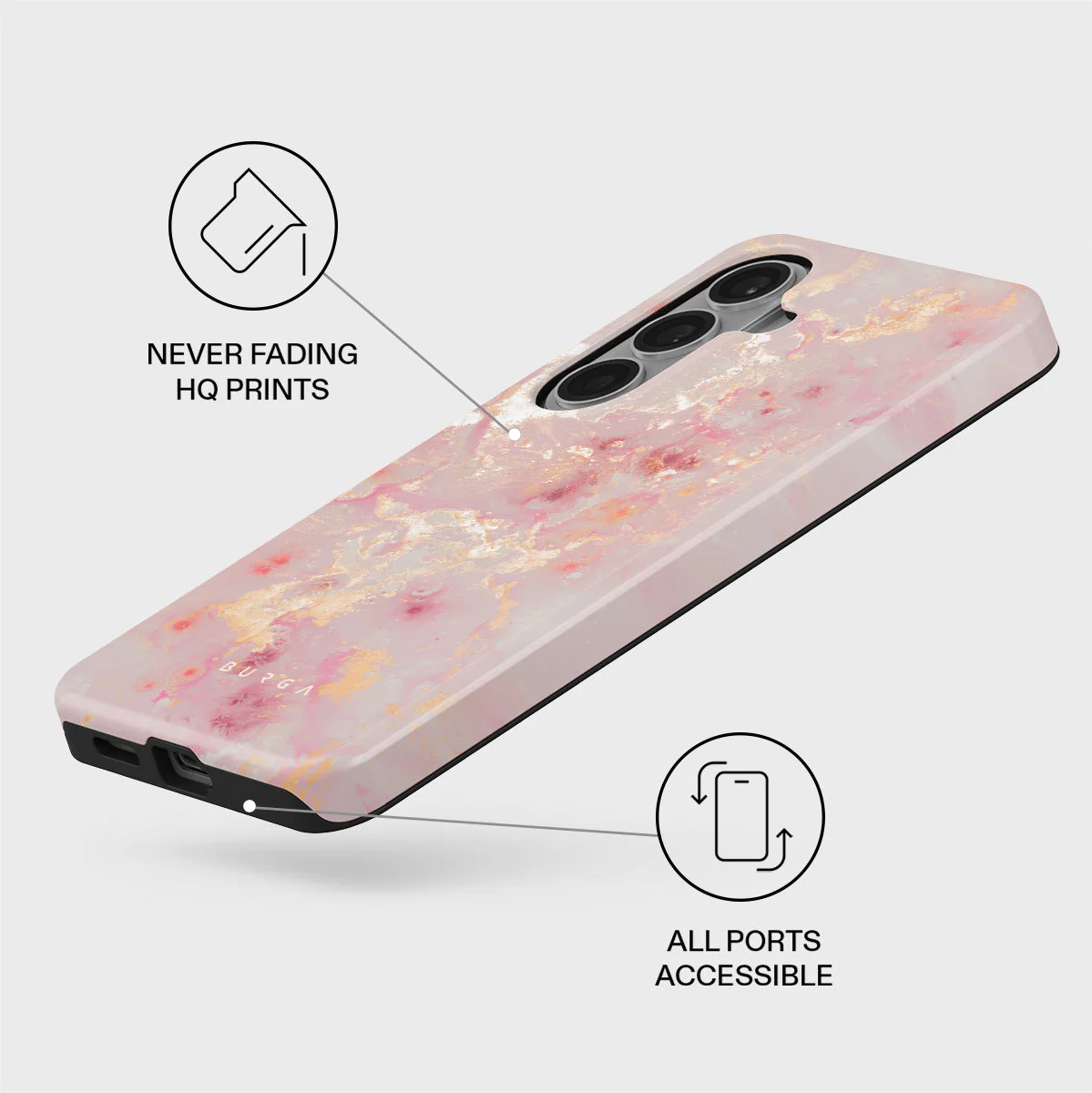 Golden Coral - Pink Samsung Galaxy S26 Plus Case - Image 3