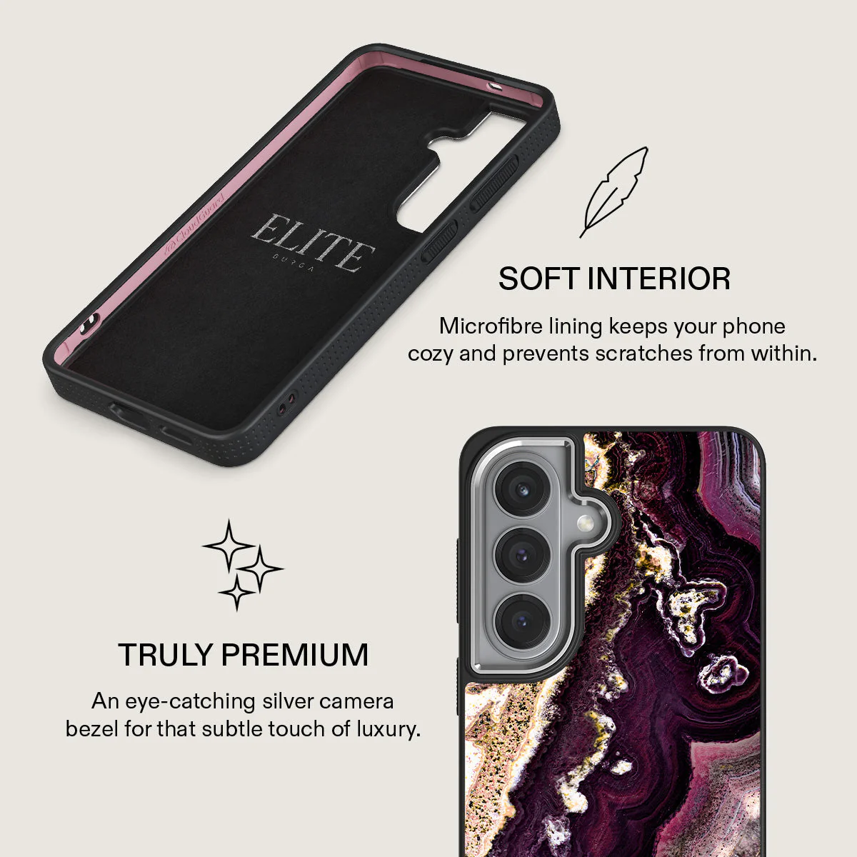 Purple Skies - Marble Samsung Galaxy S26 Case - Image 24