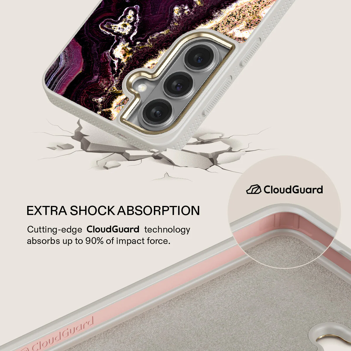 Purple Skies - Marble Samsung Galaxy S26 Case - Image 28