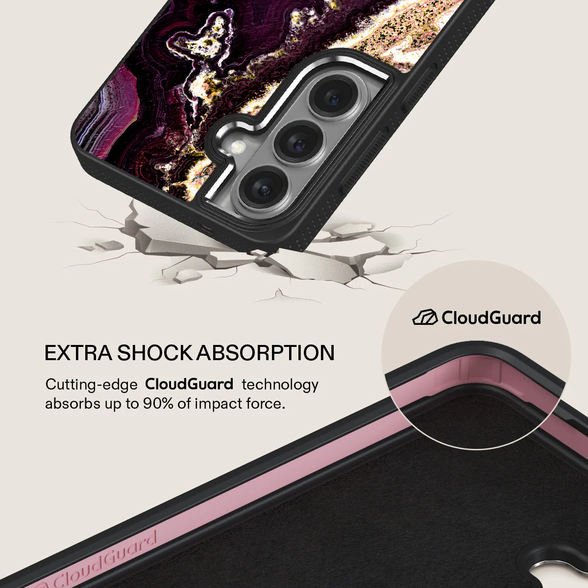 Purple Skies - Marble Samsung Galaxy S26 Plus Case - Image 14