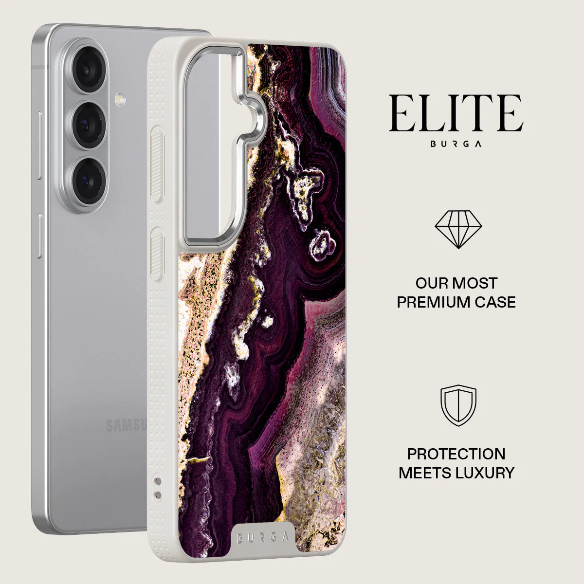 Purple Skies - Marble Samsung Galaxy S26 Plus Case - Image 34
