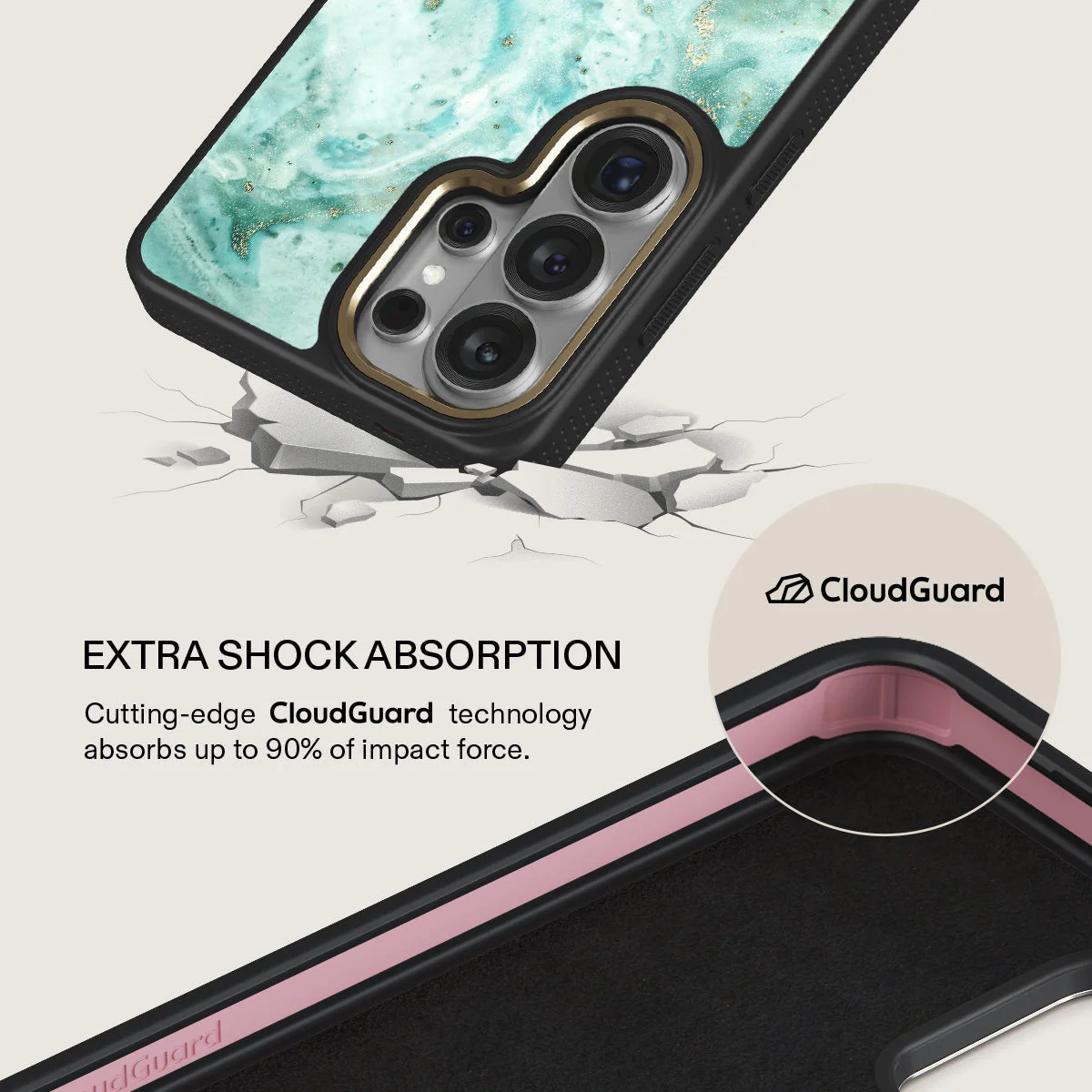 Uluwatu Waves - Teal Samsung Galaxy S26 Ultra Case - Image 7