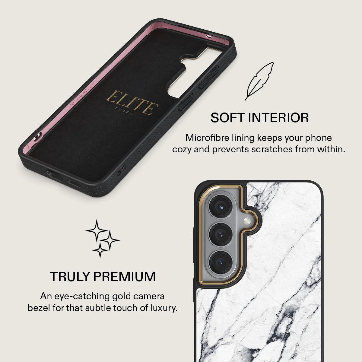 Satin White - Marble Samsung Galaxy S26 Case - Image 10