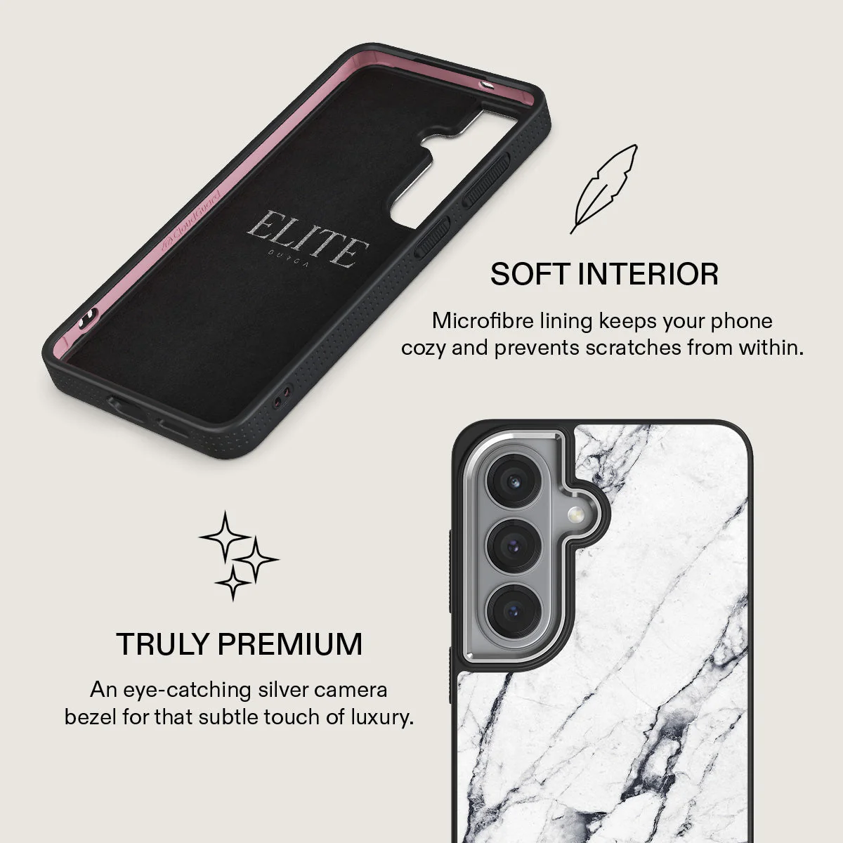 Satin White - Marble Samsung Galaxy S26 Case - Image 24