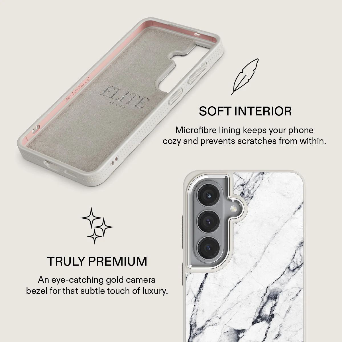 Satin White - Marble Samsung Galaxy S26 Case - Image 38