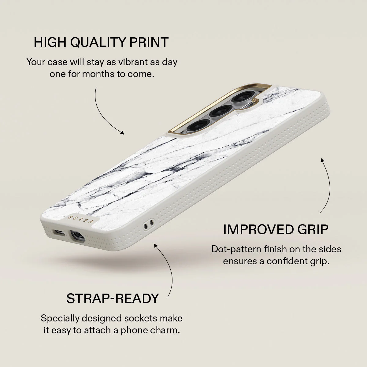Satin White - Marble Samsung Galaxy S26 Plus Case - Image 30