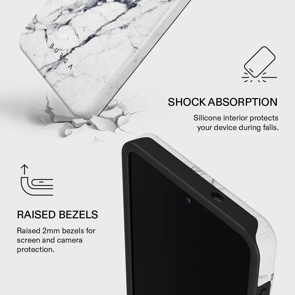 Satin White - Marble Samsung Galaxy S26 Plus Case - Image 4