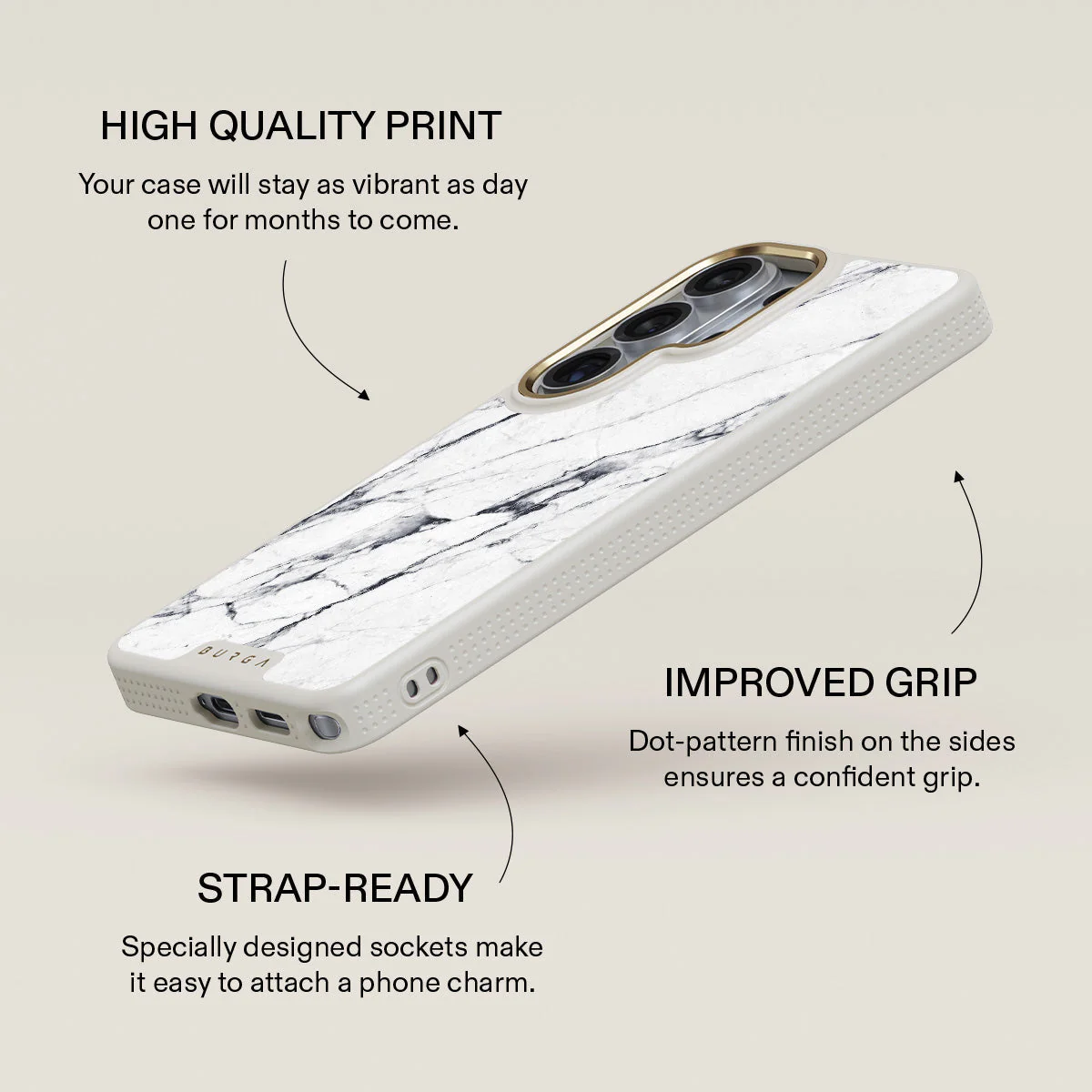 Satin White - Marble Samsung Galaxy S26 Ultra Case - Image 30