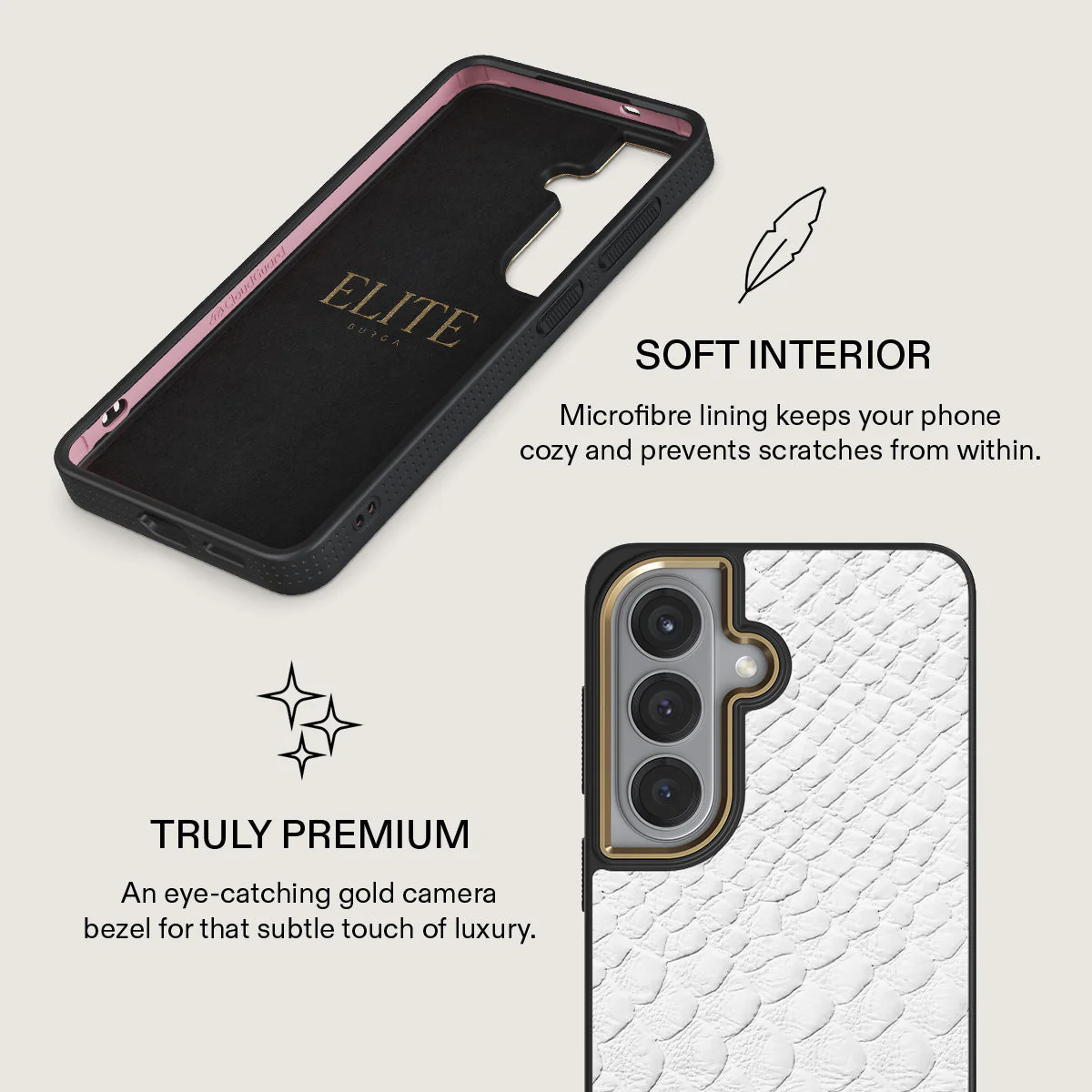Glacial Desert - White Snakeskin Samsung Galaxy S26 Case - Image 10