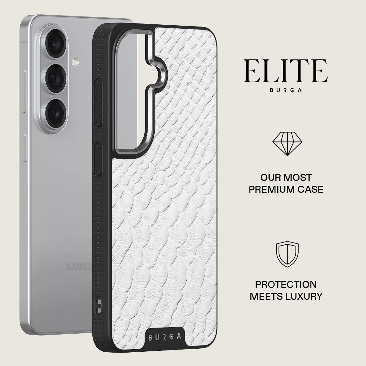 Glacial Desert - White Snakeskin Samsung Galaxy S26 Case - Image 20