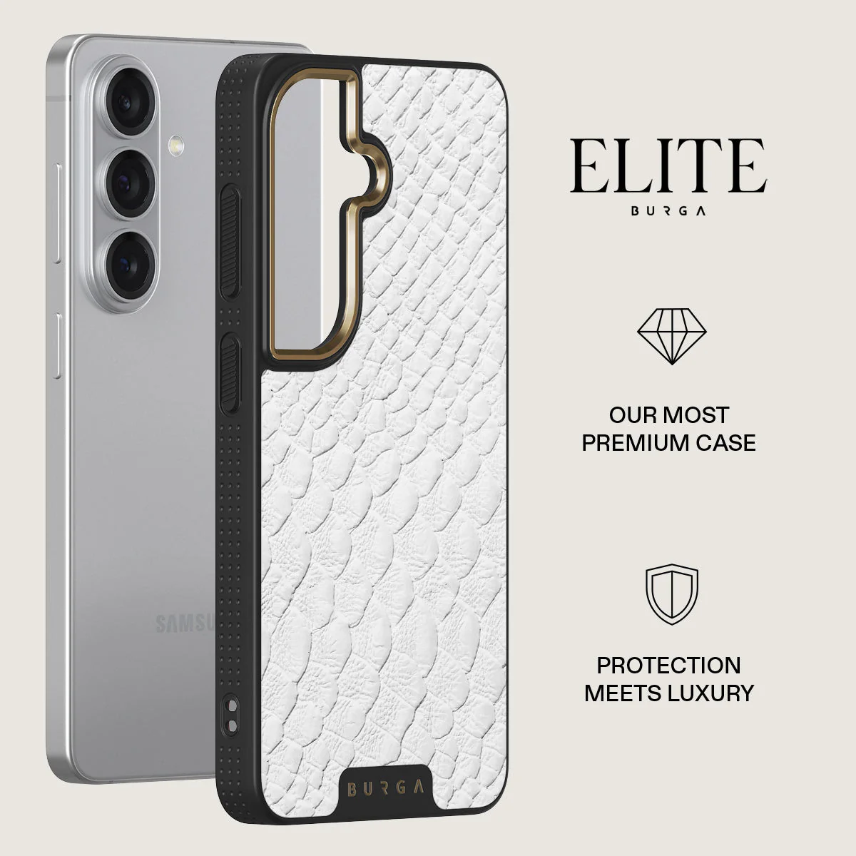 Glacial Desert - White Snakeskin Samsung Galaxy S26 Case - Image 6