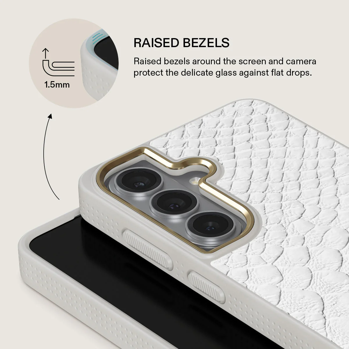 Glacial Desert - White Snakeskin Samsung Galaxy S26 Plus Case - Image 29