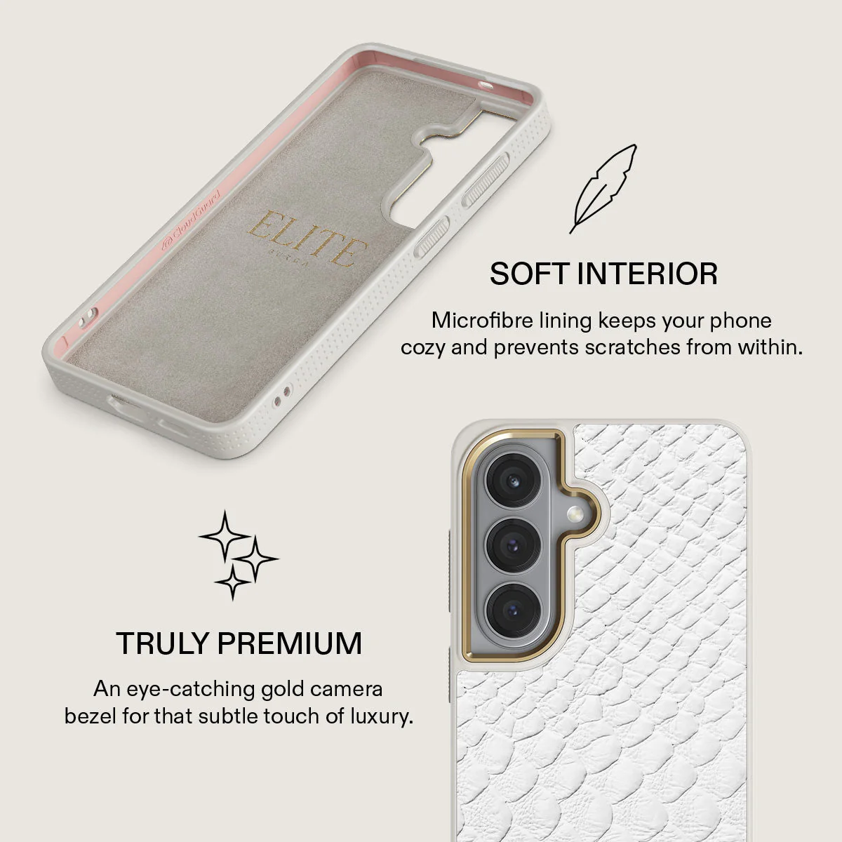 Glacial Desert - White Snakeskin Samsung Galaxy S26 Plus Case - Image 31