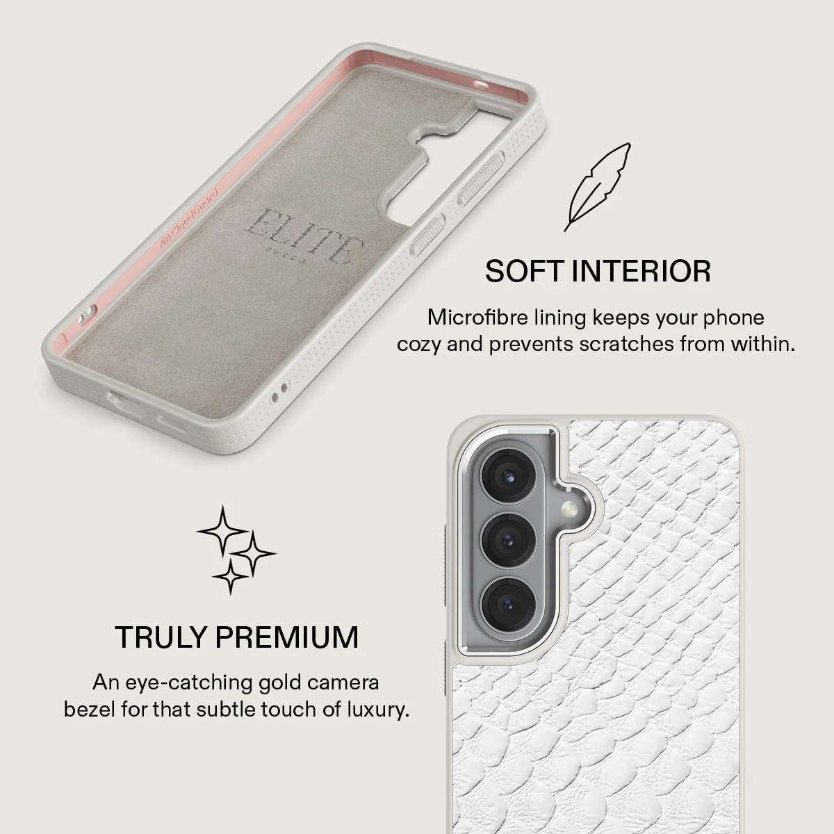 Glacial Desert - White Snakeskin Samsung Galaxy S26 Plus Case - Image 38