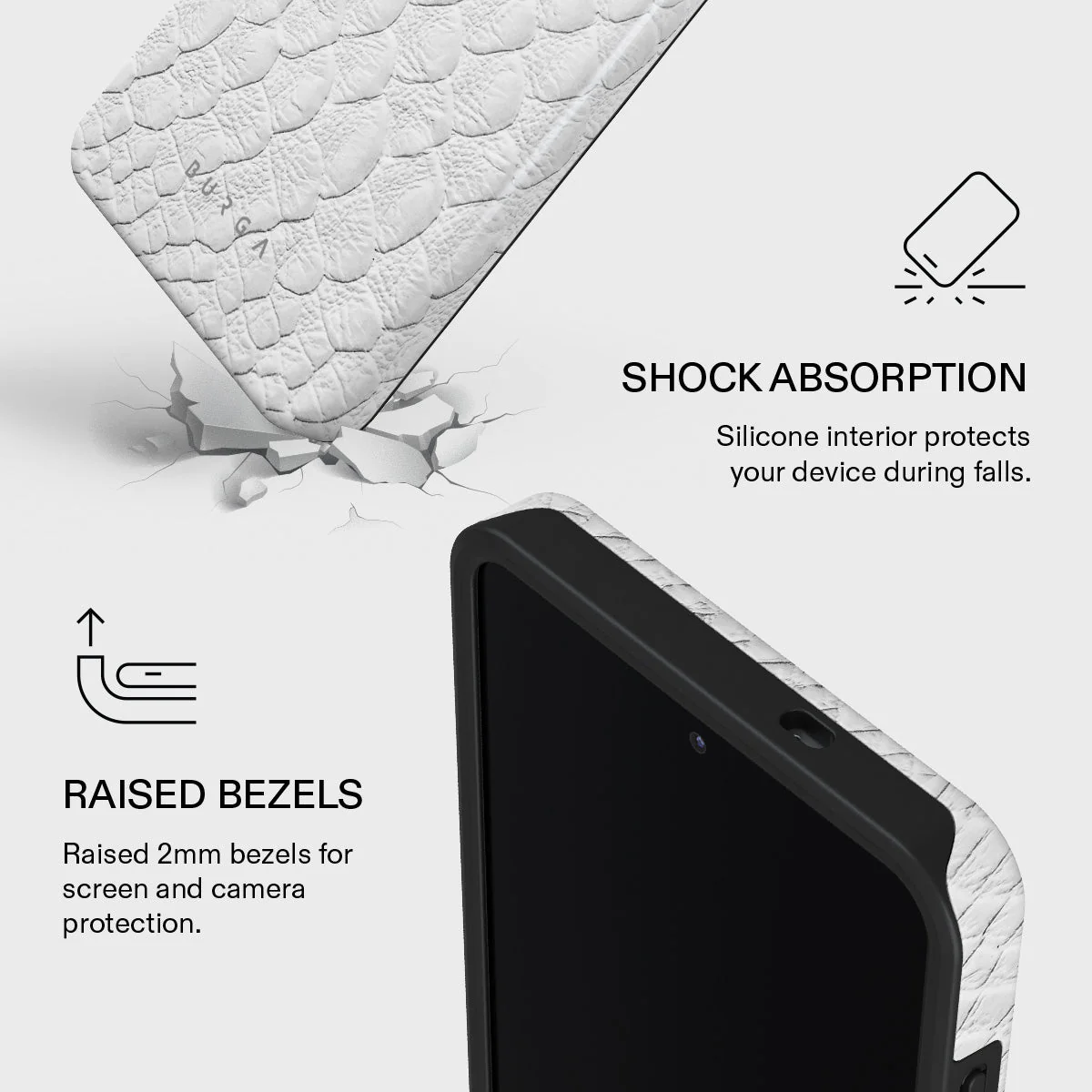 Glacial Desert - White Snakeskin Samsung Galaxy S26 Plus Case - Image 4