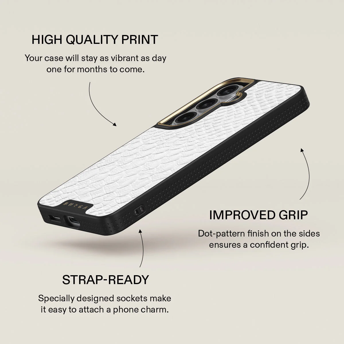 Glacial Desert - White Snakeskin Samsung Galaxy S26 Plus Case - Image 9