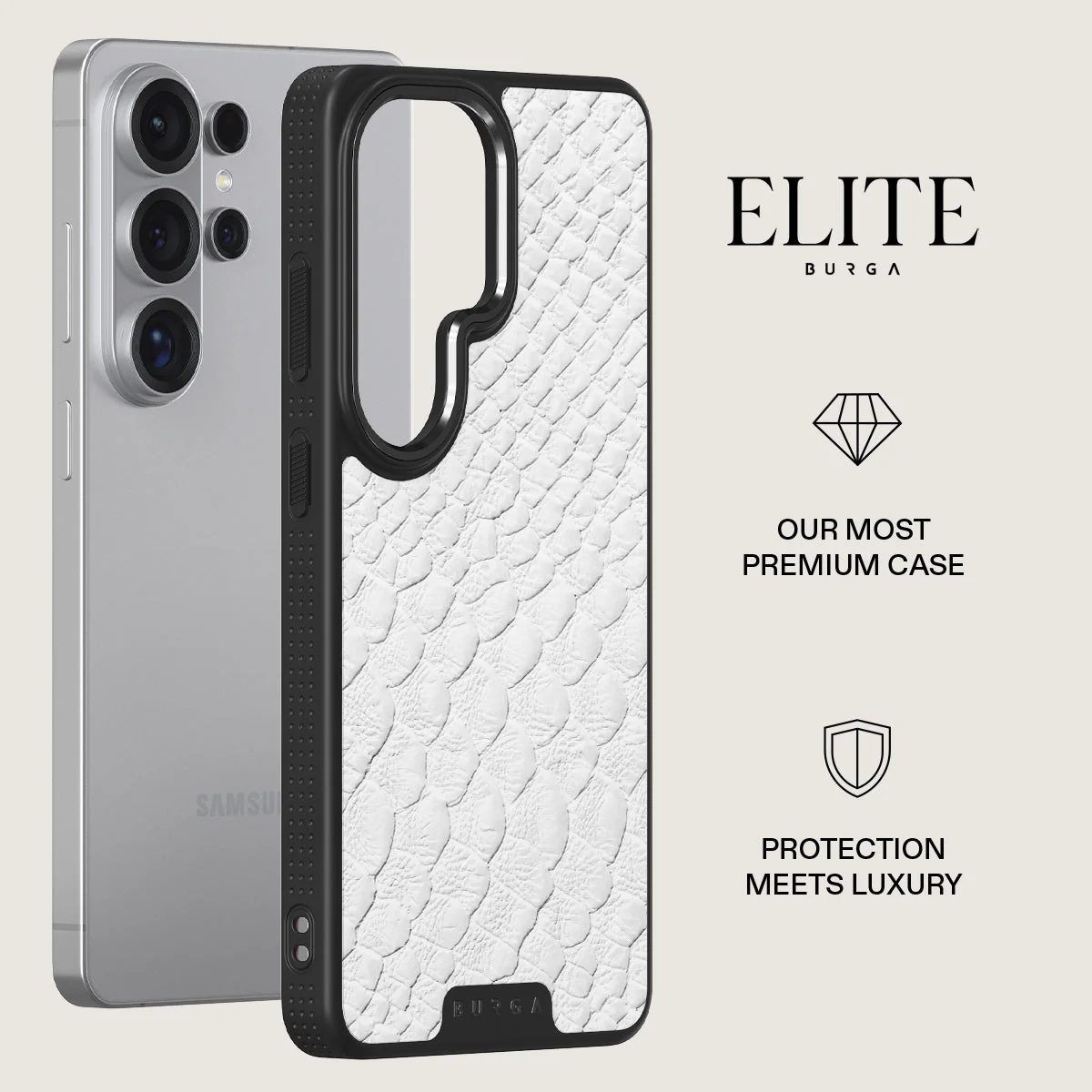 Glacial Desert - White Snakeskin Samsung Galaxy S26 Ultra Case - Image 13