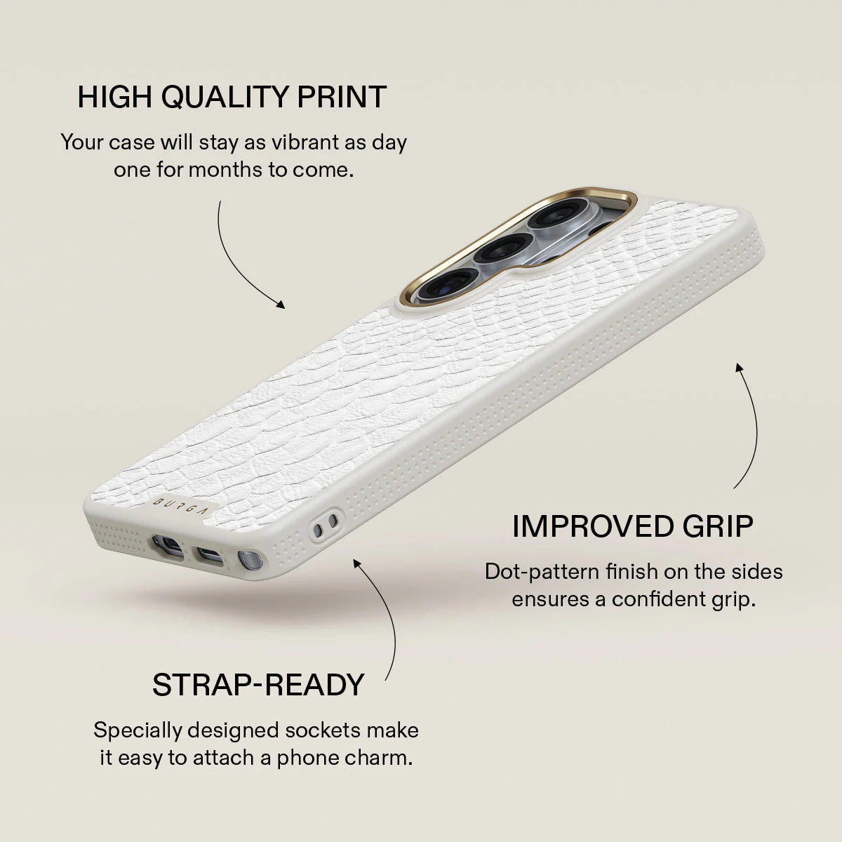 Glacial Desert - White Snakeskin Samsung Galaxy S26 Ultra Case - Image 30