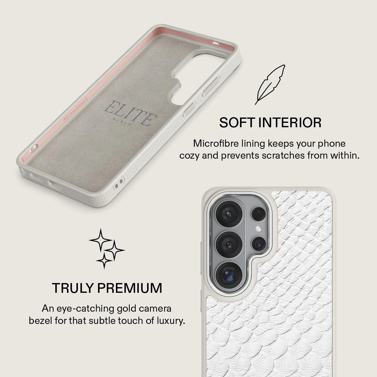 Glacial Desert - White Snakeskin Samsung Galaxy S26 Ultra Case - Image 38