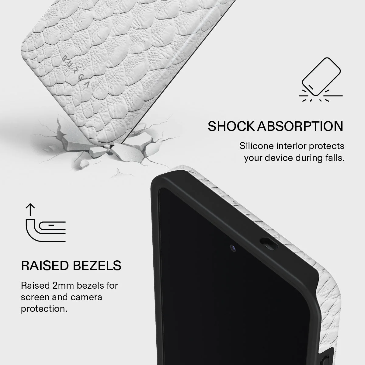 Glacial Desert - White Snakeskin Samsung Galaxy S26 Ultra Case - Image 4