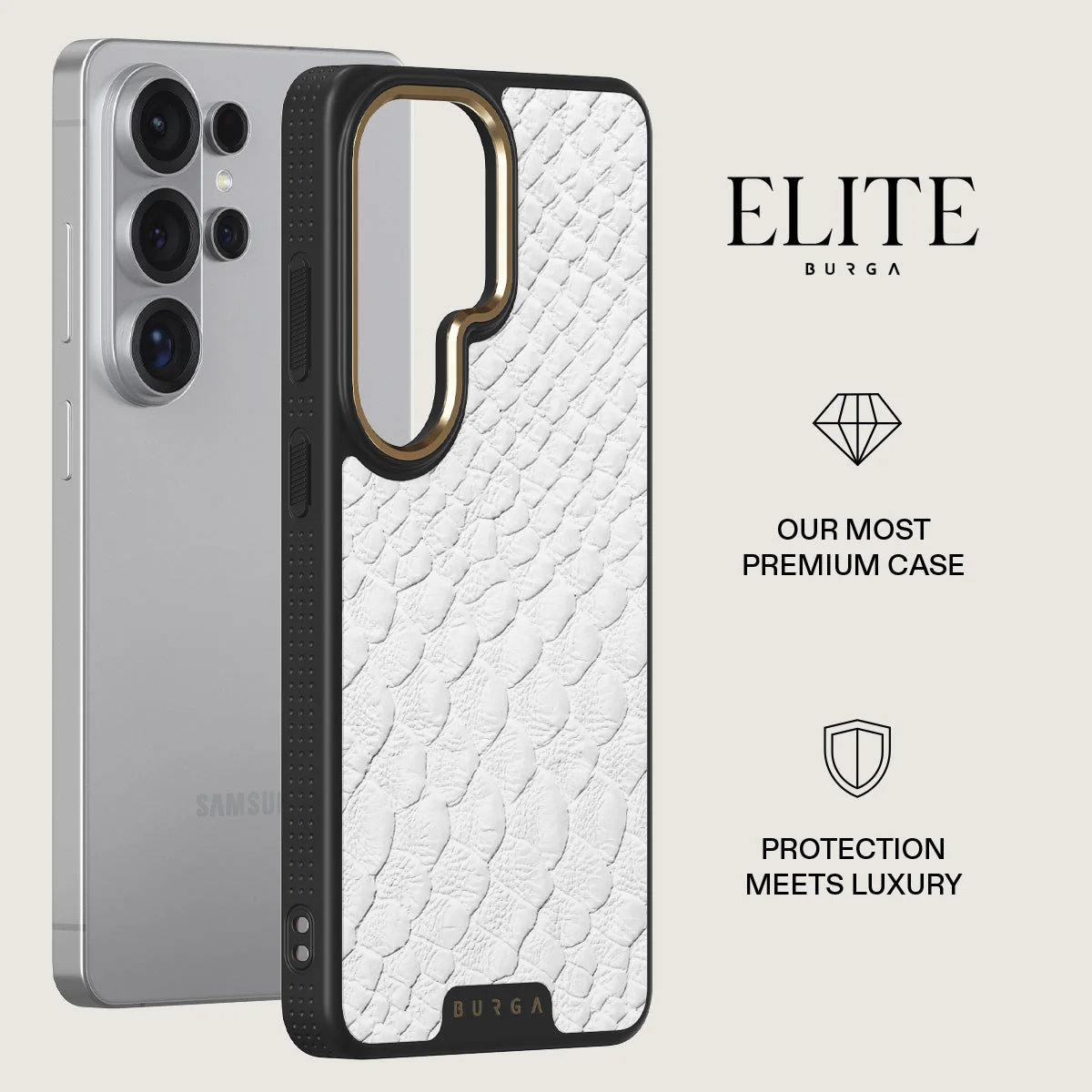 Glacial Desert - White Snakeskin Samsung Galaxy S26 Ultra Case - Image 6