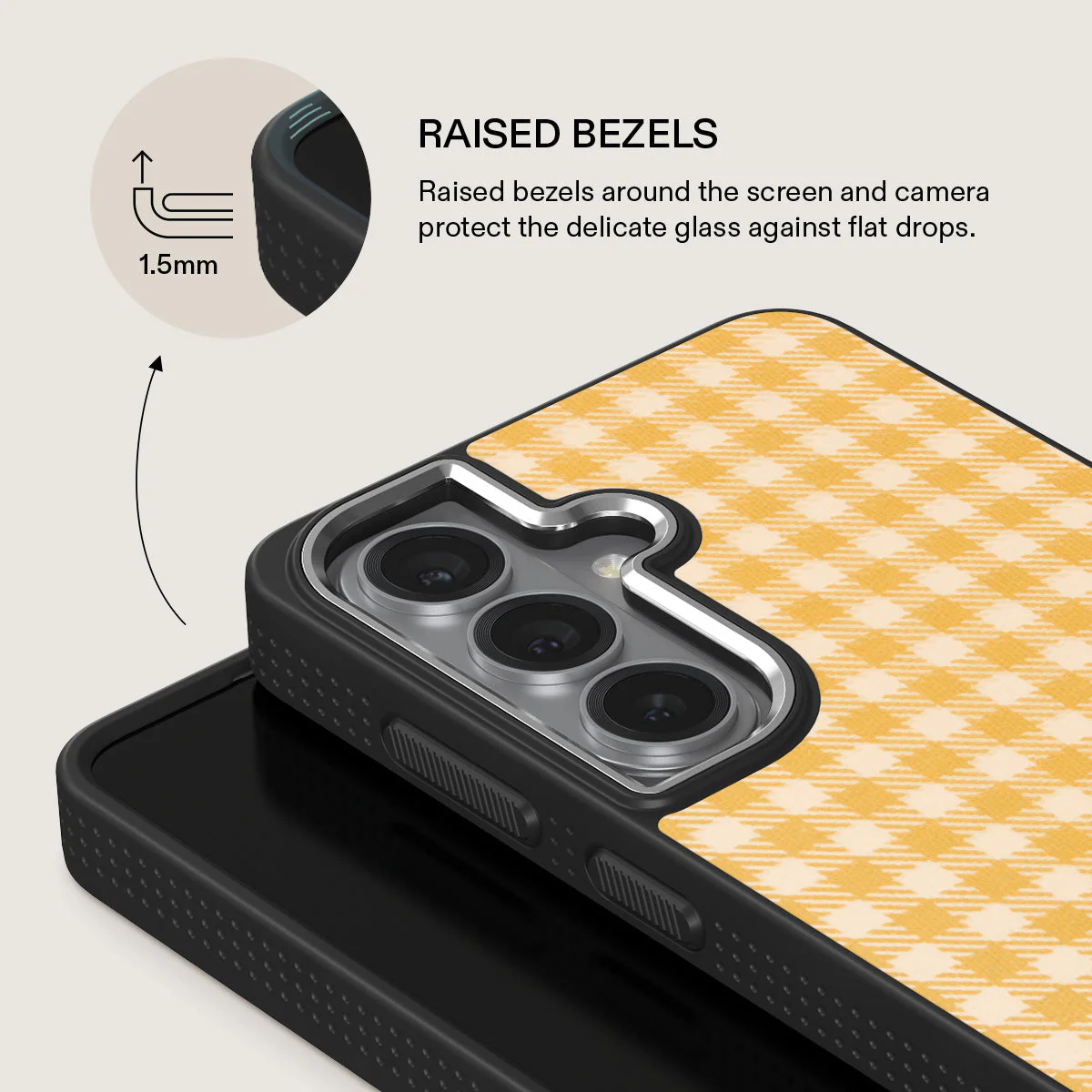 Tuscan Sun - Yellow Plaid Samsung Galaxy S26 Case - Image 22