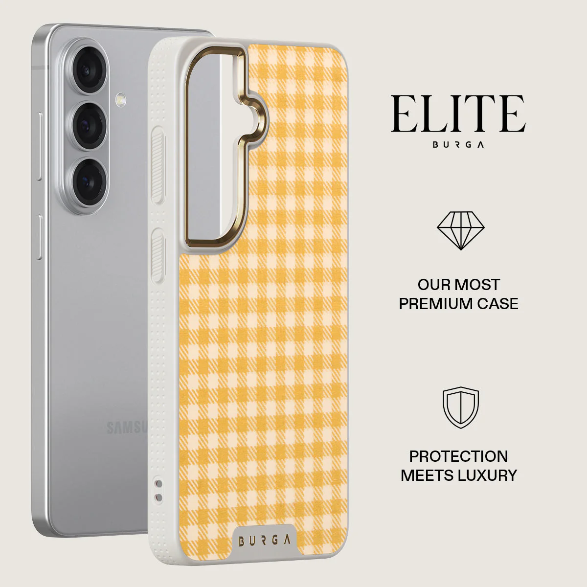 Tuscan Sun - Yellow Plaid Samsung Galaxy S26 Case - Image 27