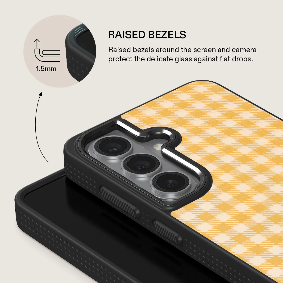 Tuscan Sun - Yellow Plaid Samsung Galaxy S26 Plus Case - Image 15