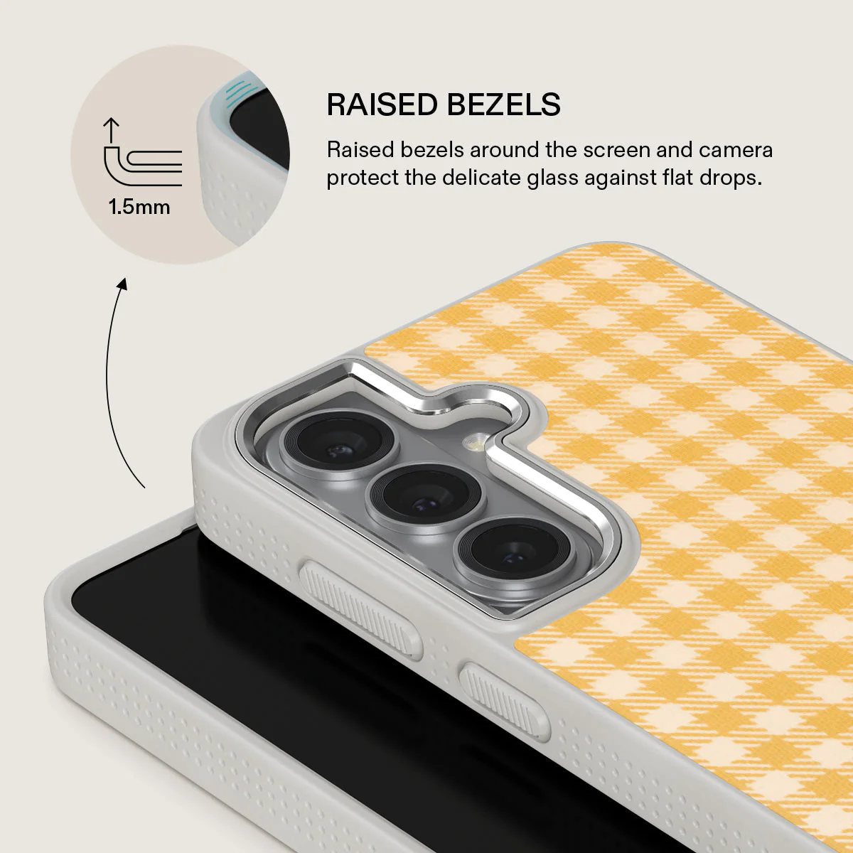 Tuscan Sun - Yellow Plaid Samsung Galaxy S26 Plus Case - Image 36