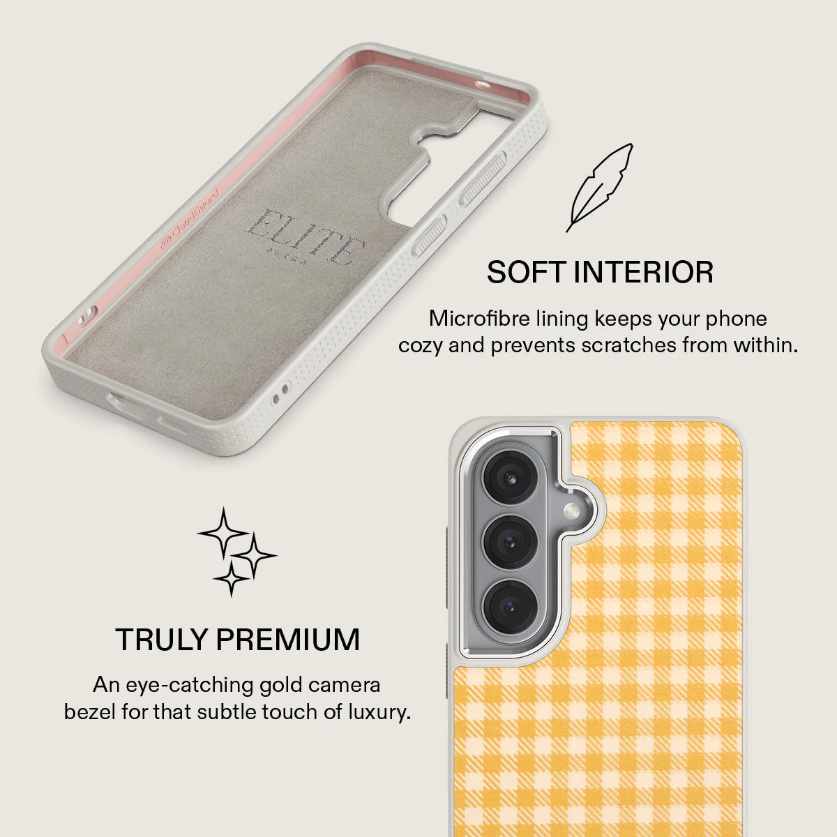 Tuscan Sun - Yellow Plaid Samsung Galaxy S26 Plus Case - Image 38