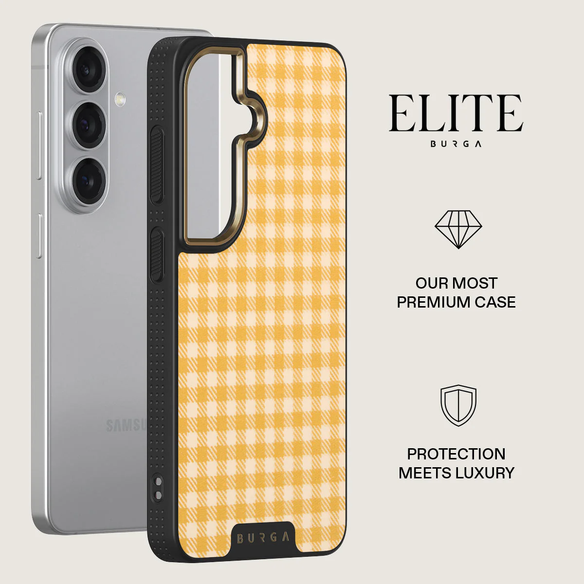 Tuscan Sun - Yellow Plaid Samsung Galaxy S26 Plus Case - Image 6