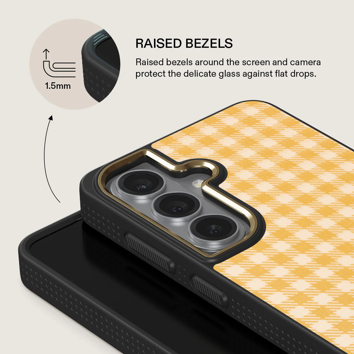 Tuscan Sun - Yellow Plaid Samsung Galaxy S26 Plus Case - Image 8