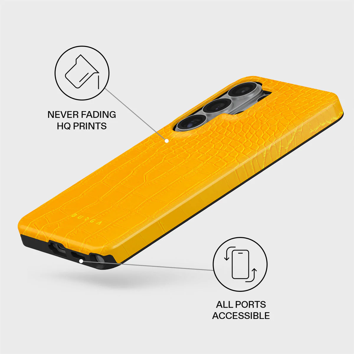 Canary Yellow - Snake Skin Samsung Galaxy S26 Ultra Case - Image 3
